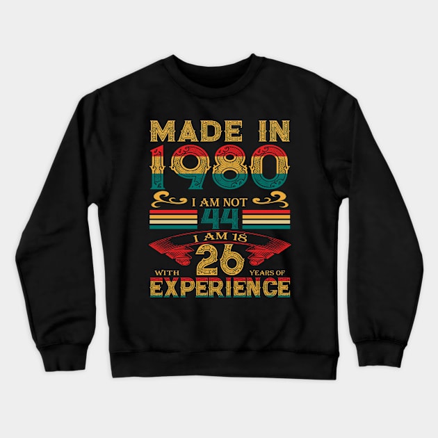 Made in 1980 Crewneck Sweatshirt by Velvet Love Design 